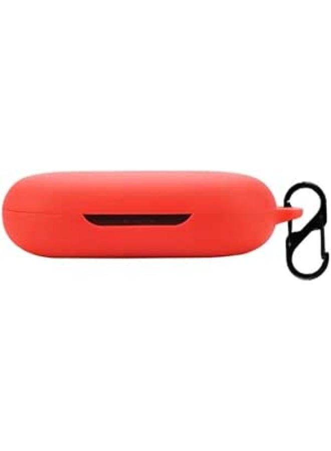 حافظة سيليكون لـ Soundcore AeroFit، غطاء واقي مع حلقة تثبيت احمر